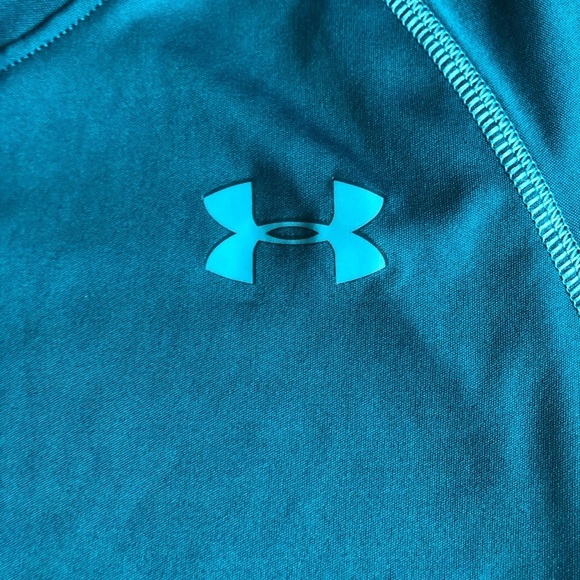 Under Armour Semi-Fitted HeatGear Teal Tee - Picture 2 of 5